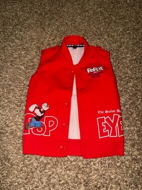 vintage Smiley Popeyes Kids Vest  streetwear RARE late 90s